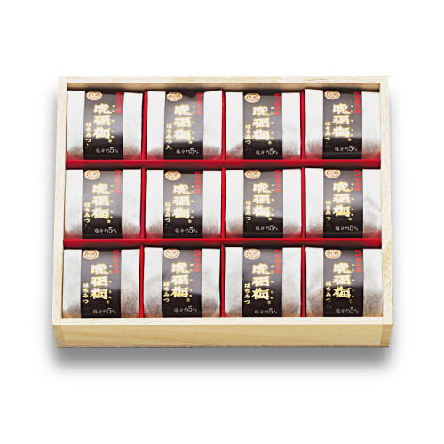 晩稲梅®はちみつ入　12粒和紙木箱